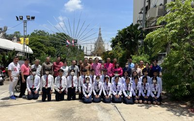 นำนักศึกษา จำนวน 20 คน เข้าร่วมพิธีสักการะบูชาเทพยดาฟ้าดินและองค์เจ้าพ่อหลักเมือง